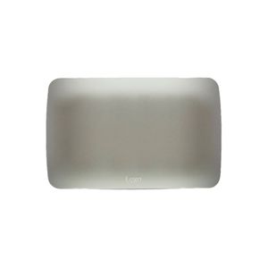 Placa Ciega Con Soporte Plata
