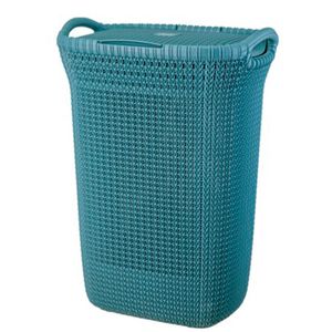Cesto Rectangular Con Tapa 60 L Taupe