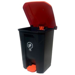 Basurero Rectangular Con Pedal 50 L Negro