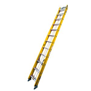 Escalera Telescópica Fibra 20 Peldaños 5,18 m Amarillo