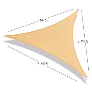 Toldo Triangular 3 x 3 M Beige