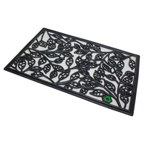 Limpiapies Hojas 40 x 60 cm Negro