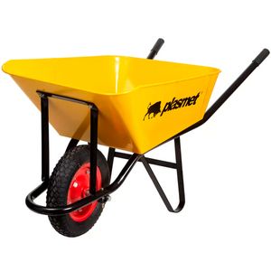 Carretilla Concretera 90 L Con Rueda 8 x 350" Amarilla