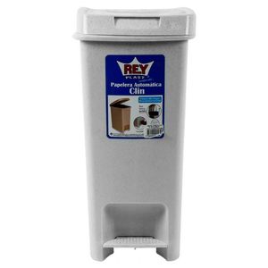 Basurero Con Pedal Clin Plástico 12,5 L Gris