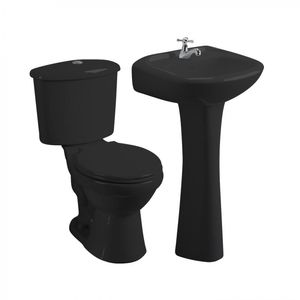 Sala De Baño Evo 4 pz Descarga A Piso 30,5 cm Negro