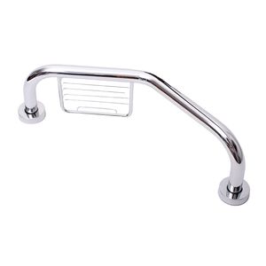 Barra De Seguridad Con Jabonera 46 cm Cromado
