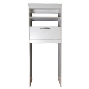 Mueble Organizador WC 160 x 63 x 28 cm 1 Repisa 1 Cajón Blanco