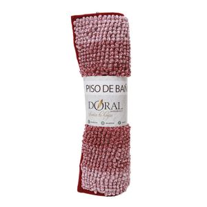 Piso De Baño Antideslizante Chenille 40 x 60 cm Rojo