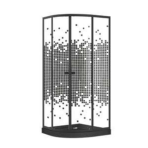 Shower Curvo 90 x 90 x 192 cm Negro