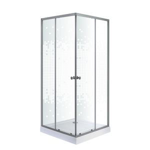 Shower Recto 90 x 90 x 192 cm Plateado