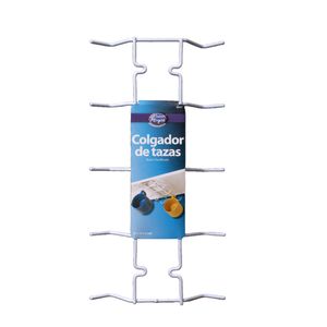 Colgador De Tazas Plastificado 10 Ganchos Blanco