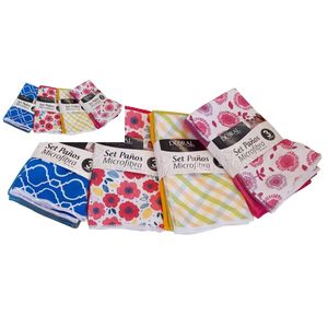 Set Paños De Cocina Microfibra 3 pz