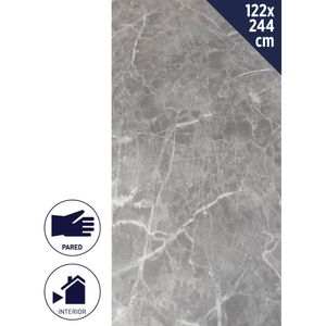 Placa Marmol 3 mm 122 x 244 cm Sombra Gris