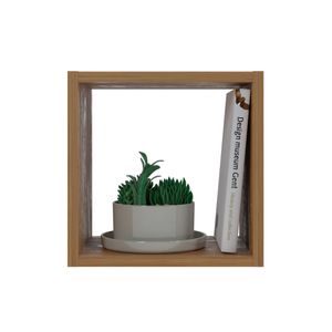 Repisa Cubo Flotante 28 X 28 X 22 Cm Hickory