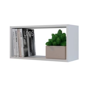 Repisa Rectang Flotante 56 X 28 X 22 Cm Blanca
