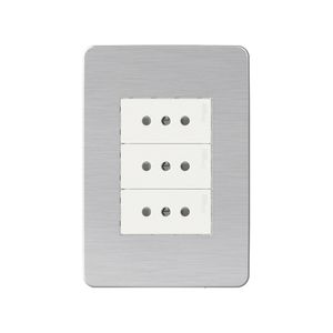 Placa Armada Enchufe Triple 10 A Orion Aluminio