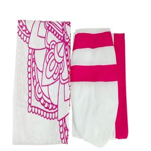 Set De Baño Cortina Mandala Fucsia + 3 Piezas
