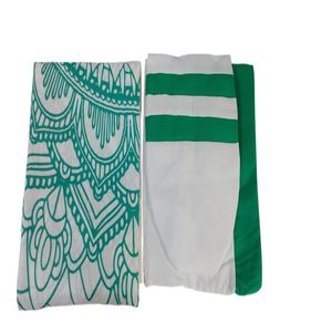 Set De Baño Cortina Mandala Turquesa + 3 Piezas