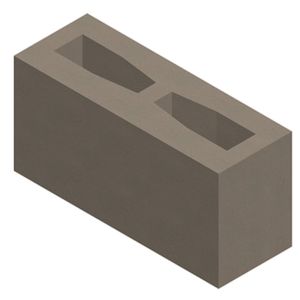 Bloque De Hormigón Liso 15 x 20 x 40 cm Gris