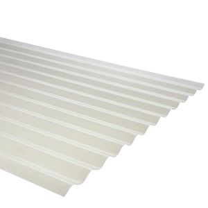 Plancha Fibra De Vidrio Onda Zinc 0,9 x 850 x 2500 mm Luz Difusora
