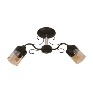 Lámpara De Techo Negra 2 Luces E27 60 W