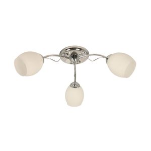 Lámpara De Techo Cromada 3 Luces E27 40 W