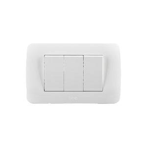 Placa Armada Interruptor 9/32 Simple 10 A 250 V Blanco