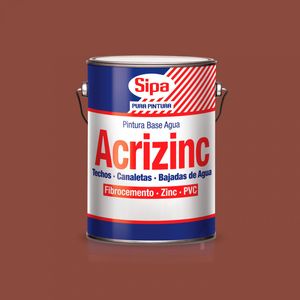 Pintura Para Techo Acrizinc 1 GL Rojo Colonial Satinado