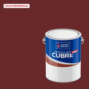 Esmalte Al Agua Cubre Más 1 GL Rojo Colonial