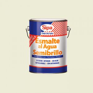Esmalte Al Agua 1 GL Blanco Hueso Semibrillo