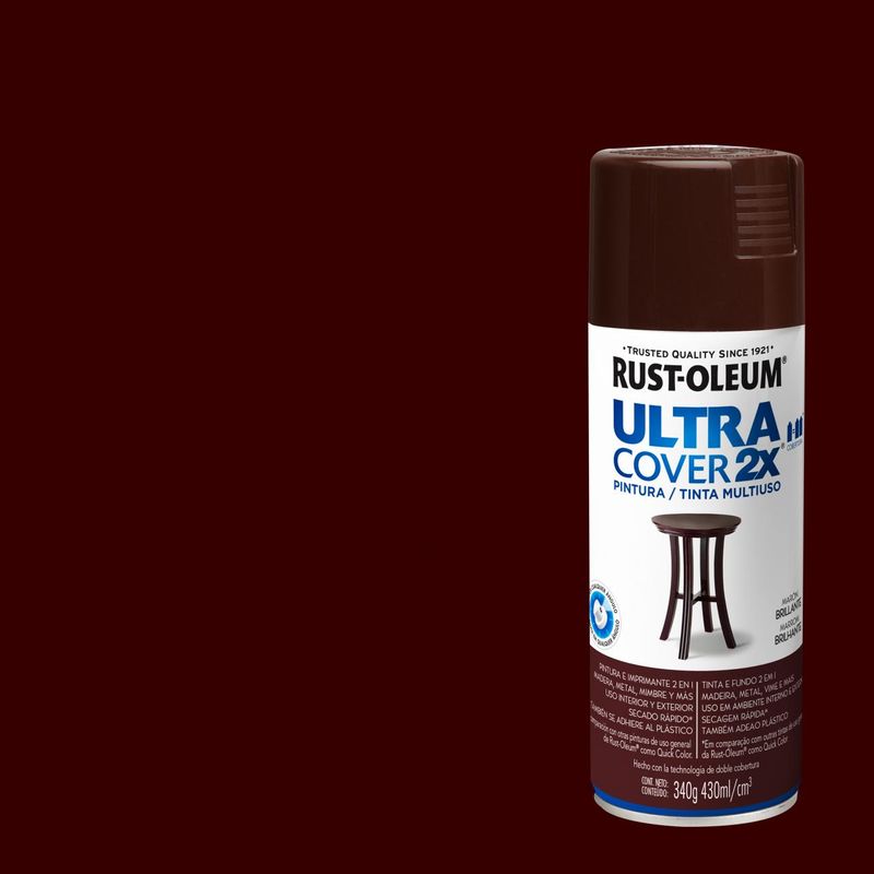 Pintura-en-spray-Ultra-Cover-2x-Multiuso-340-g-Marron-Brillante-164731013_1