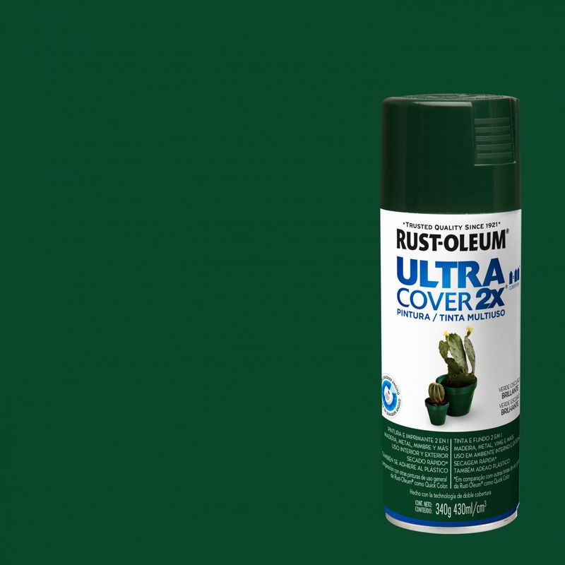 Pintura-en-spray-Ultra-Cover-2x-Multiuso-340-g-Verde-oscuro-Brillante-164731026_1