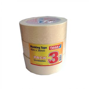 Cinta De Enmascarar Masking Tape 36 mm 40 m 3 un