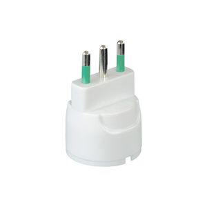 Adaptador Schuko 2 P + T 16 A Blanco