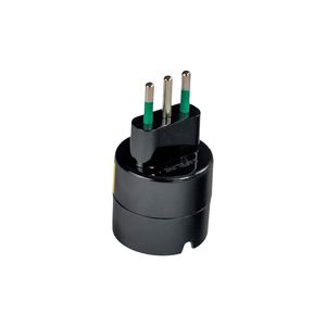Adaptador Schuko 2 P + T 10 A Con Protección Negro