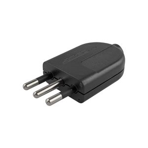 Enchufe Macho Volante Convertible 2 P + T 10 A 250 V Negro