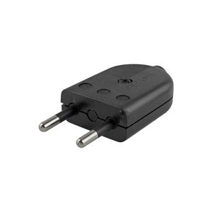 Enchufe Macho Volante Convertible 2 P 10 A Negro