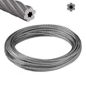 Cable De Acero Galvanizado 1/4" 6 x 19 1 m