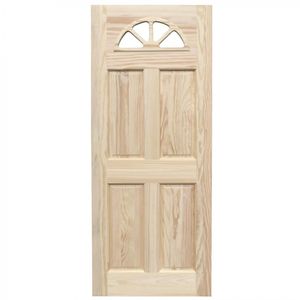 Puerta Exterior Asturiana 90 X 200 cm Pino Radiata Clear