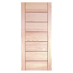 Puerta Exterior Alejandría 80 x 200 cm Pino Radiata Clear