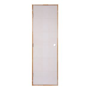 Kit Puerta Precolgada Milano 70 x 200 cm Reversible MDF Prepintada Blanco