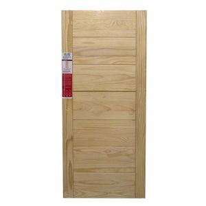 Puerta Exterior Alejandría 90 x 200 cm Pino Radiata Clear