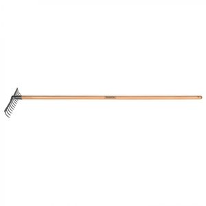 Rastrillo Curvo Liviano 14 Dientes Mango Madera 150 cm