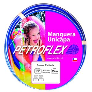 Manguera Bicolor Estándar 1/2" 15 m Sin Accesorios