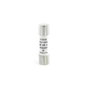 Fusible 10 x 38 mm 25 A Plateado