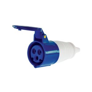 Enchufe Industrial Hembra Volante 2 P + T 16 A 220 V Azul