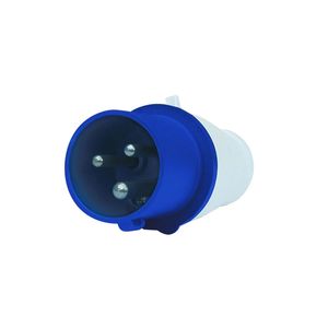 Enchufe Industrial Macho Volante 2 P + T 32 A 220 V Azul