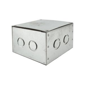 Caja De Distribución Metálica 150 x 150 x 100 mm Plateado