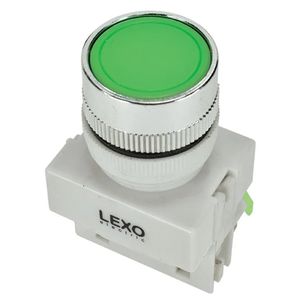 Pulsador 1NC 22 mm Verde