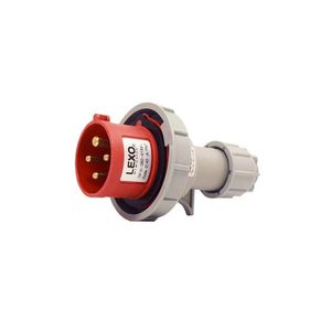 Enchufe Industrial Macho Volante 3 P + T 32 A Rojo